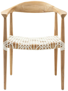 Bandelier arm chair, dining chair, natural oak chair, light wood chair, accent chair