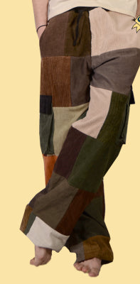 mens corduroy patchwork pants