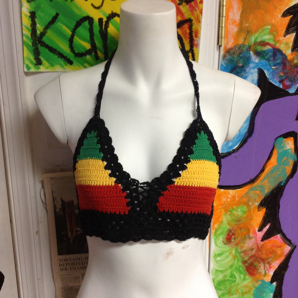 rasta crochet top