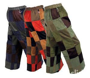 mens corduroy patchwork pants