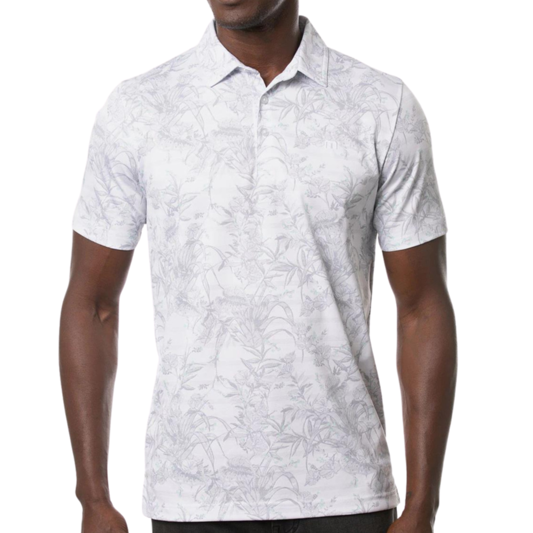 TravisMathew Men's Luna Sol Golf Polo, Large, White