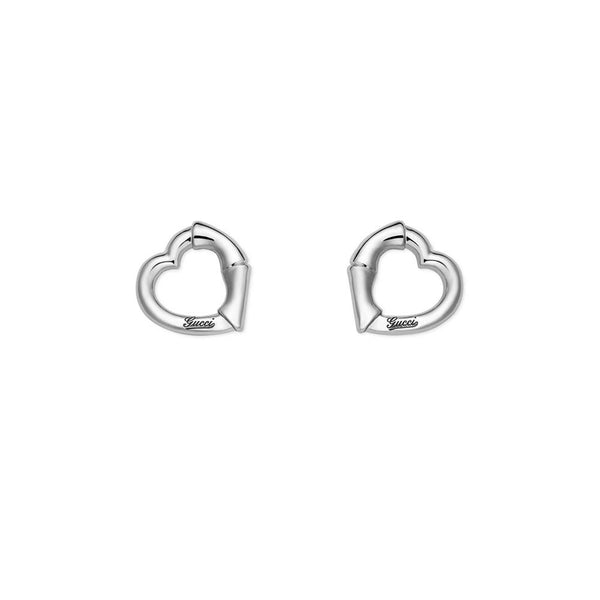 Bamboo Open Heart Earrings (sterling Silver) - Altier Jewelers