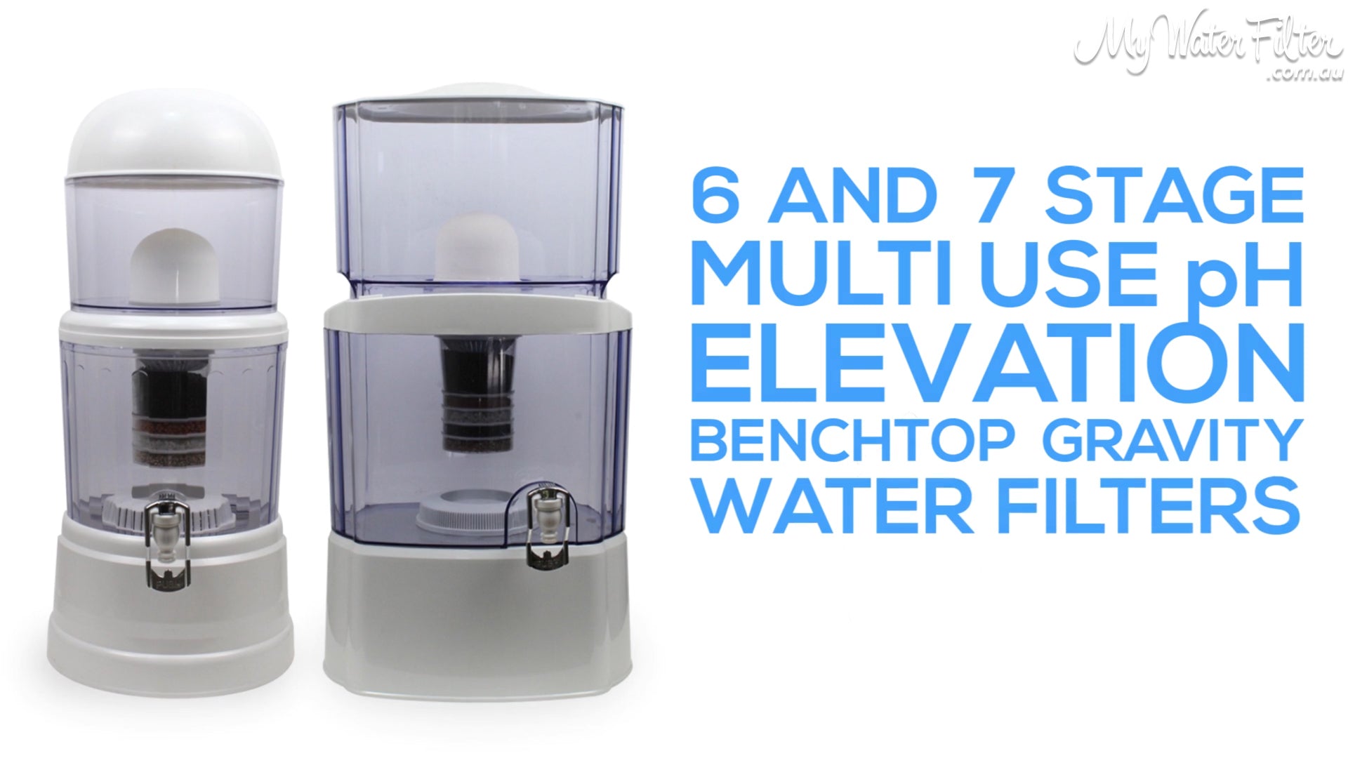 6 an 7 stage multi use pg elevation benchtop gravity water filters