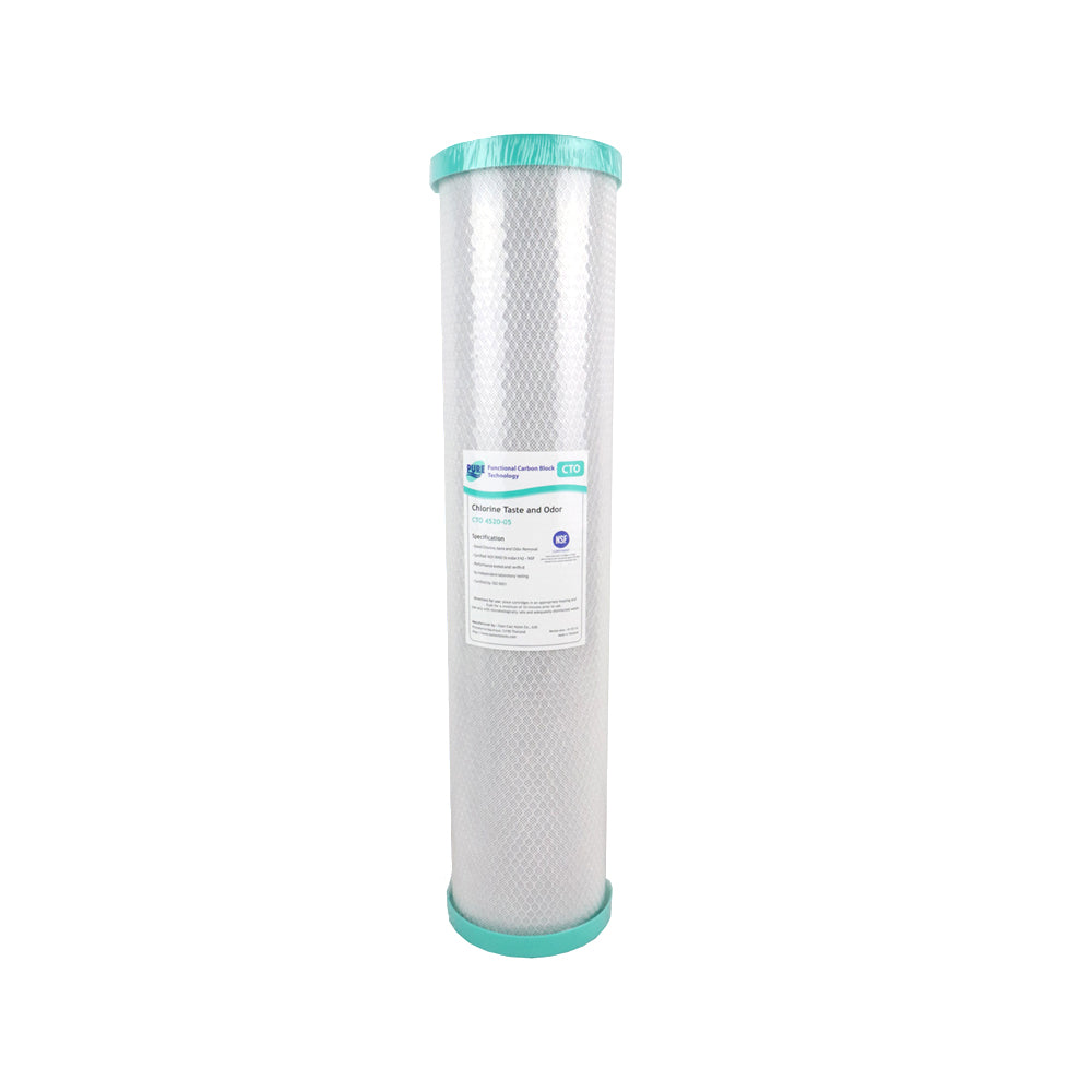 Pure CTO 5 Micron Carbon Block Whole House Water Filter Replacement Cartridge 20