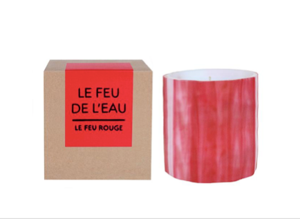 Le Feu De L'Eau Artisanal Candle - Rouge