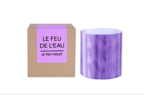 Le Feu De L'Eau Artisanal Candle - Violet