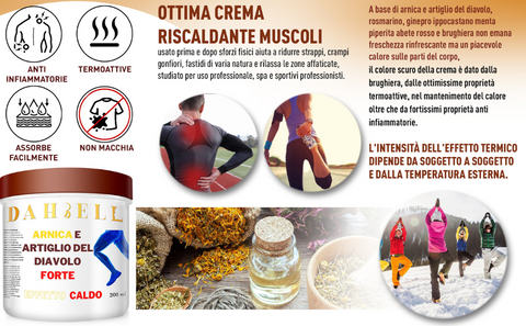 Crema Artiglio del diavolo forte e Arnica effetto caldo