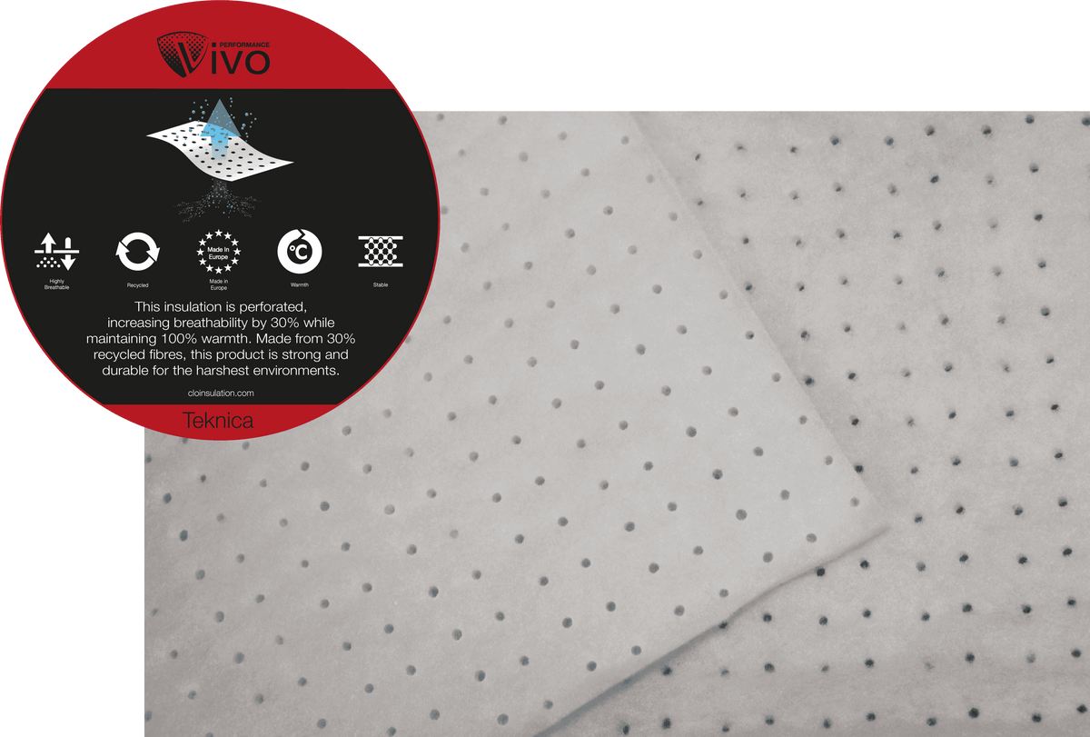 Vivo Performance Teknicarecycled insulation with holes