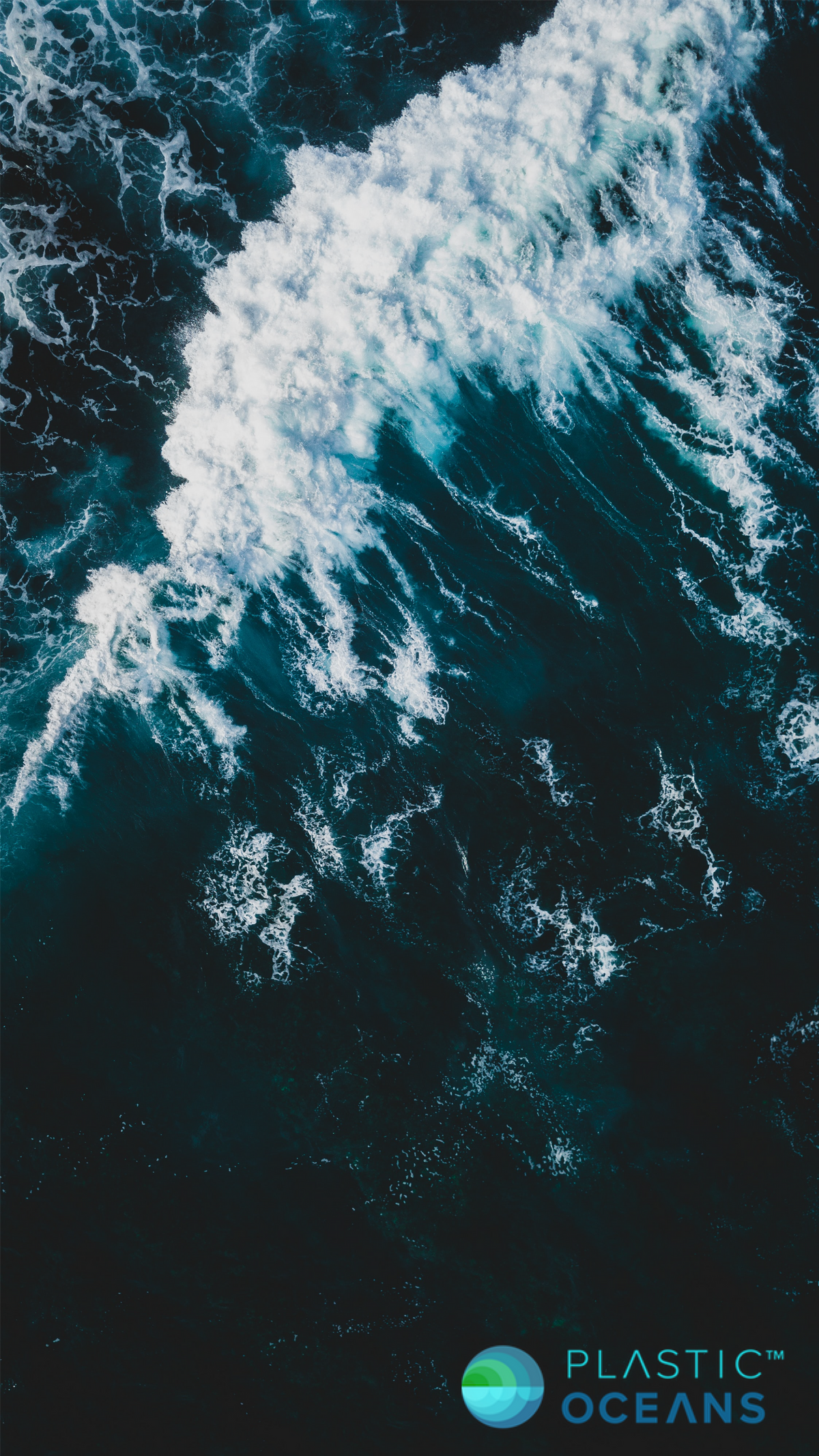 Ariel view of sea and waves