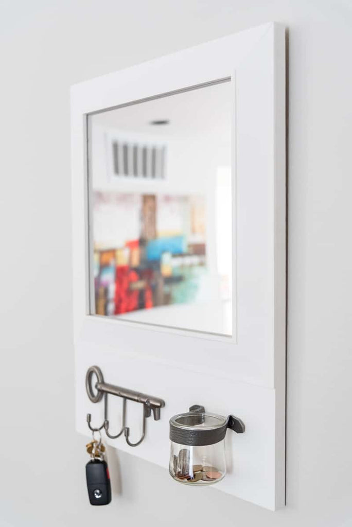 mirror, storage solution, organization, entryway