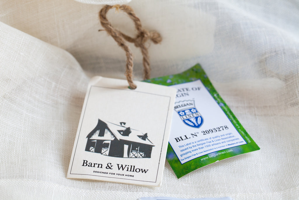 Barn & Willow fabric tag
