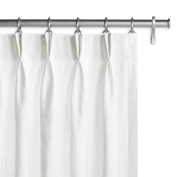 Belgian Flax Linen Drapery – Optic White | Custom Curtains | Drapes