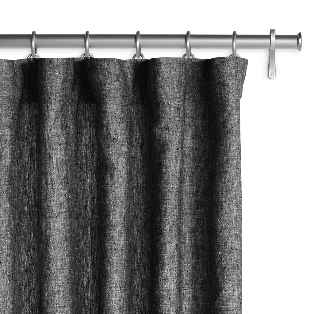 Belgian Flax Linen Drapery Shale Custom Curtains Drapes