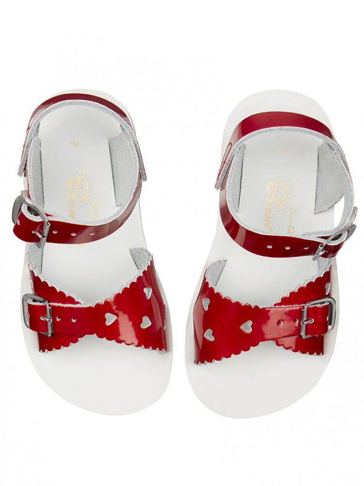 saltwater sandals candy red