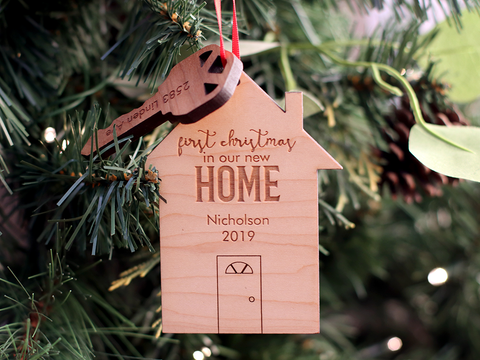 personalized wood ornaments new house ornament