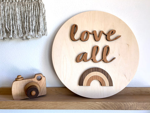 Love all wall sign