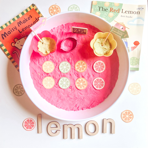 Pink Lemonade Sensory Bin Citrus Patterns Play Based Learning Activities Smiling Tree Toys