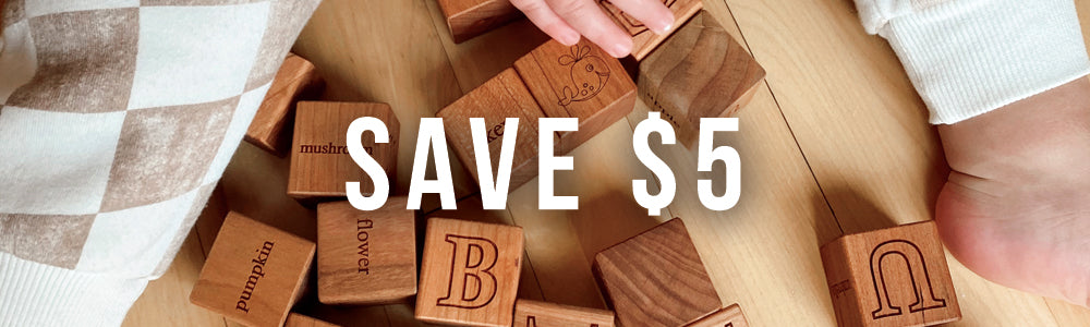 Save $5 on wood toys and gifts from Smiling Tree Toys