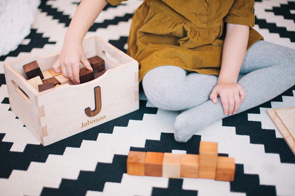 Personalized Wooden Toy Crate