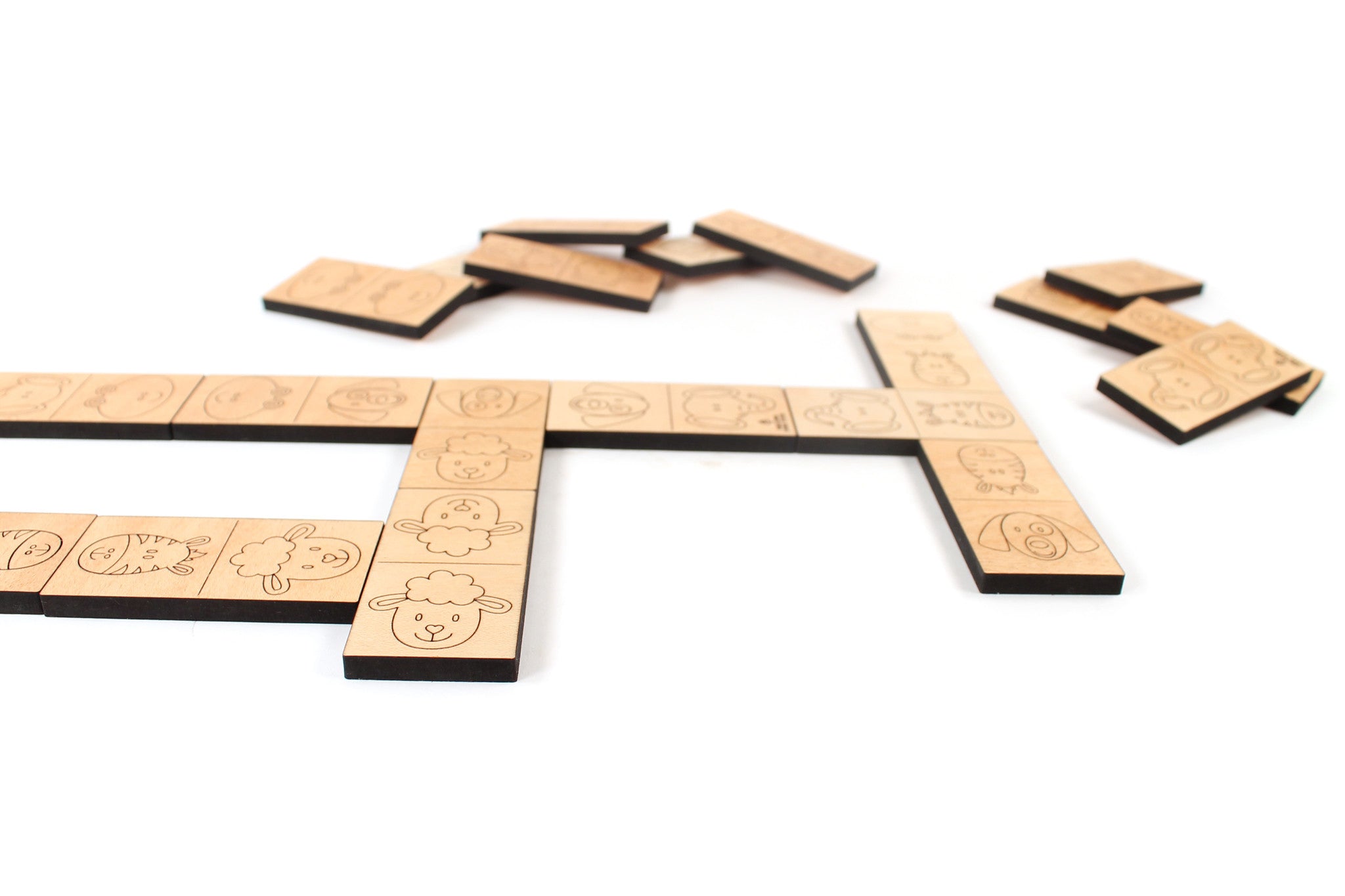 wooden animal dominoes