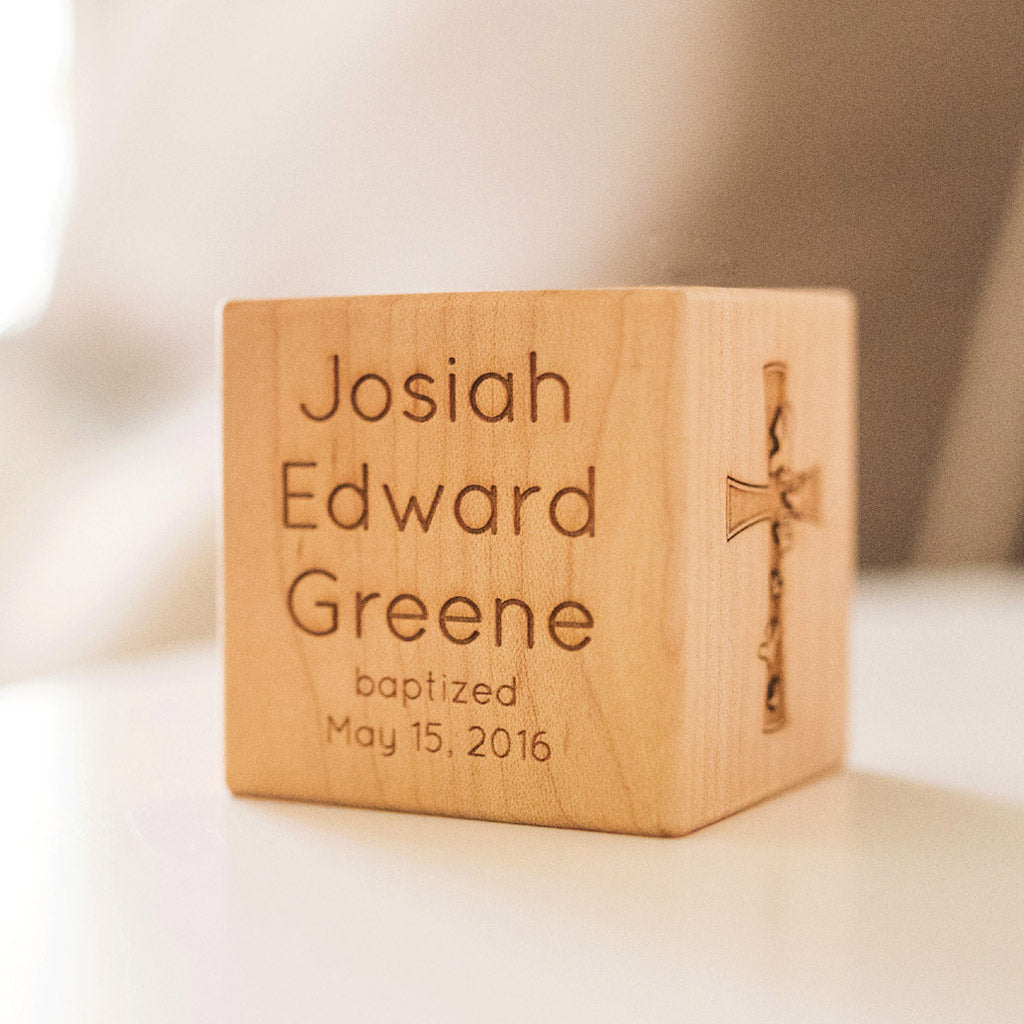 wooden keepsake wedding block