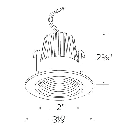 Elco - 2" Round LED High-Lumen Baffle Light Engine Specs