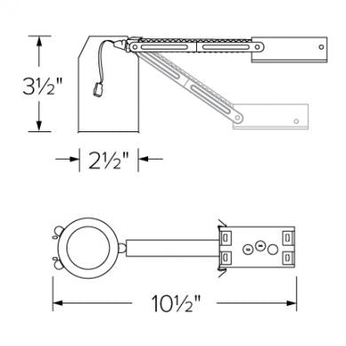 Elco - 2" Non-IC Airtight Remodel Housing Specs