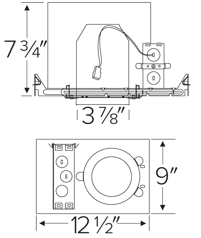 Elco - 4" Cedar System New Construction 2-Hour Fire Rated Housing w/Driver