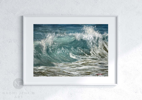 Seascape painting by Naomi Jenkin Art titled "Churning Water"