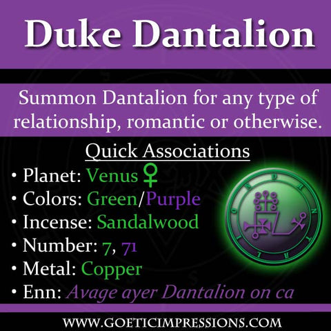 Duke Dantalion Associations