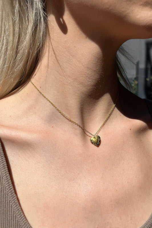 Brandy Melville heart necklace Gold - $4 - From a