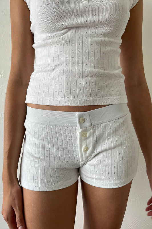 Heart Eyelet Boy Short Underwear – Brandy Melville