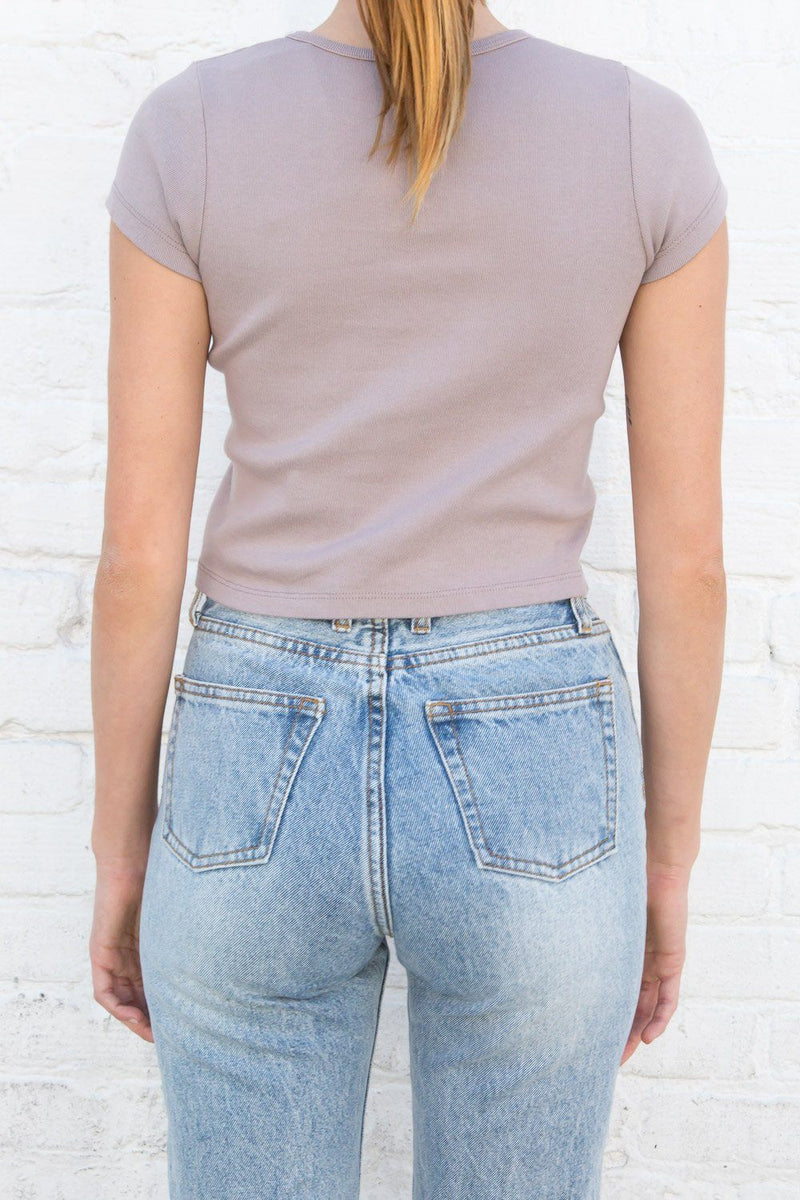 Ashlyn V Notch Top Brandy Melville