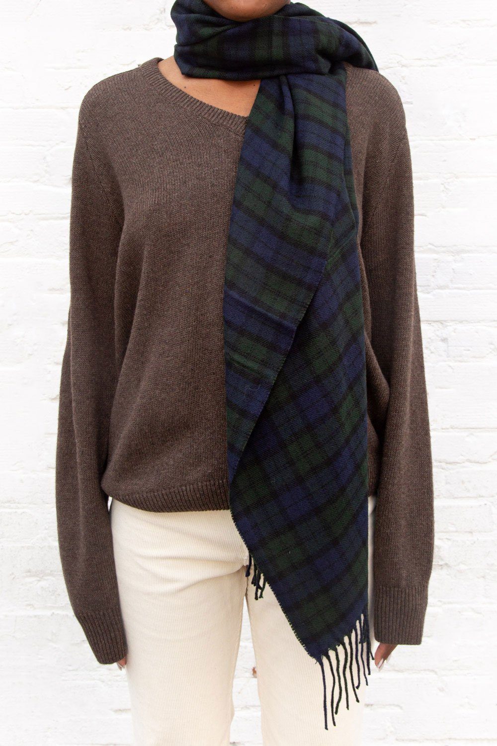 Sale > blue green plaid scarf > in stock