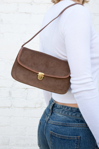 Dark Brown Faux Leather Purse – Brandy Melville Australia