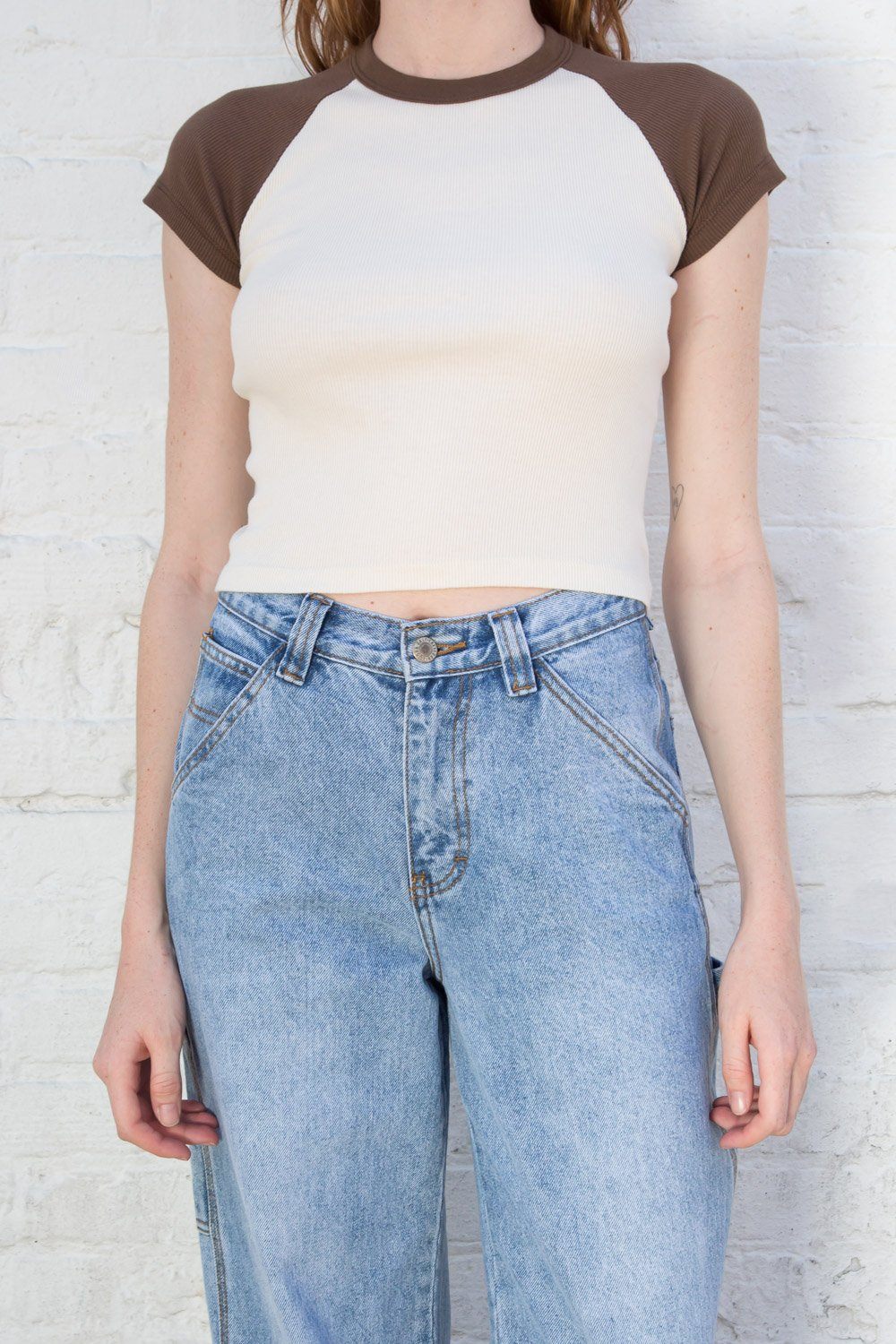 Bella Ribbed Top Brandy Melville