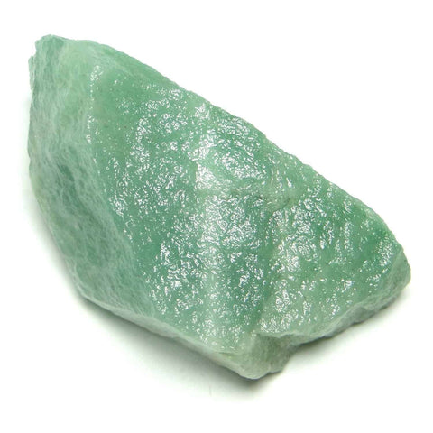 Green Aventurine crystal against a clear background