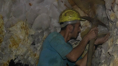 A gem miner working in Paraiba Brazil.
