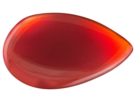 Large carnelian crystal against a clear background.