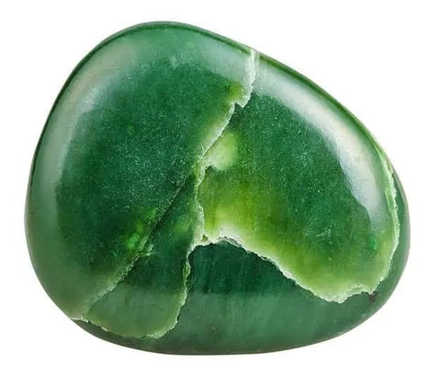 Jade crystal against a clear background.