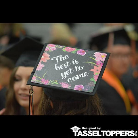 Inspirational graduation cap decoration