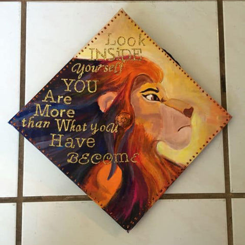 Lion King graduation cap decoration