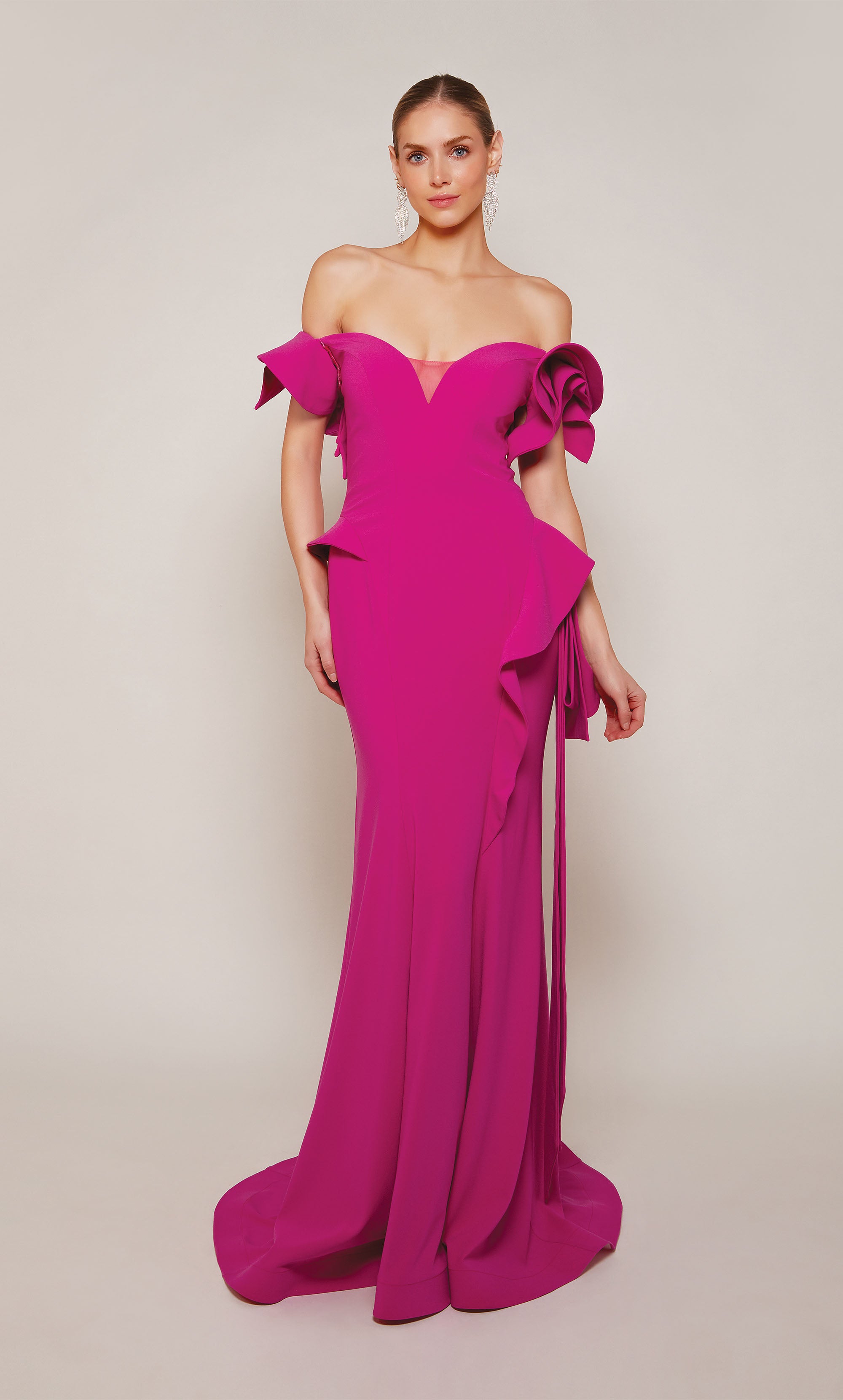 Formal Dress: 70018. Long, Off The Shoulder, Jumpsuit