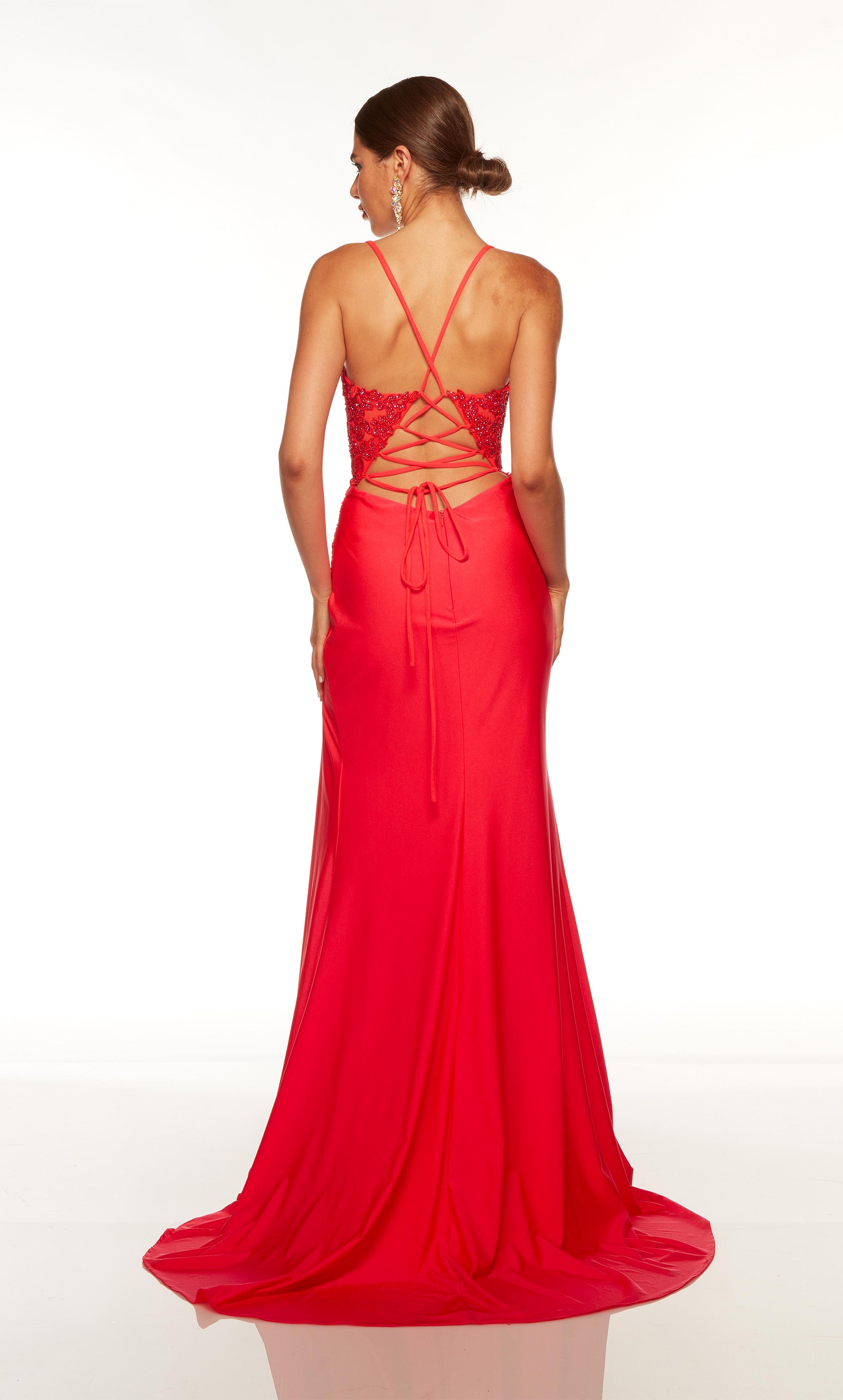 Formal Dress: 61469. Long, Scoop Neck, Straight, Strappy Back | Alyce Paris