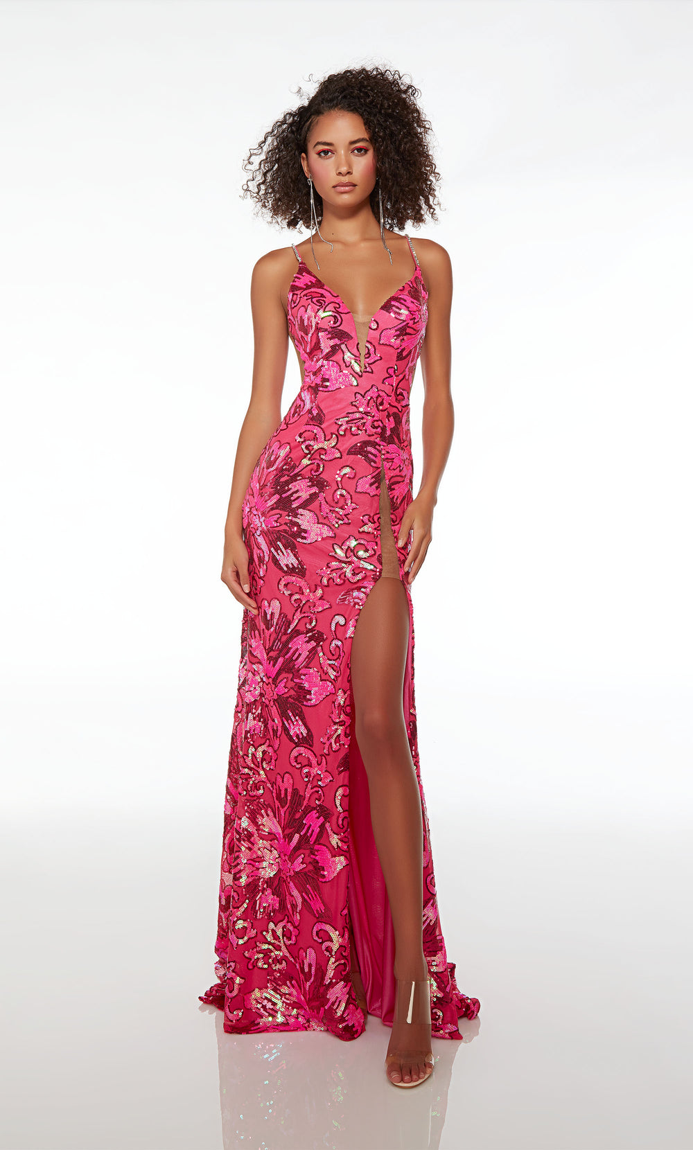 Formal Back 61392. Square Straight, Alyce Open Paris Dress: Neckline, | Long,