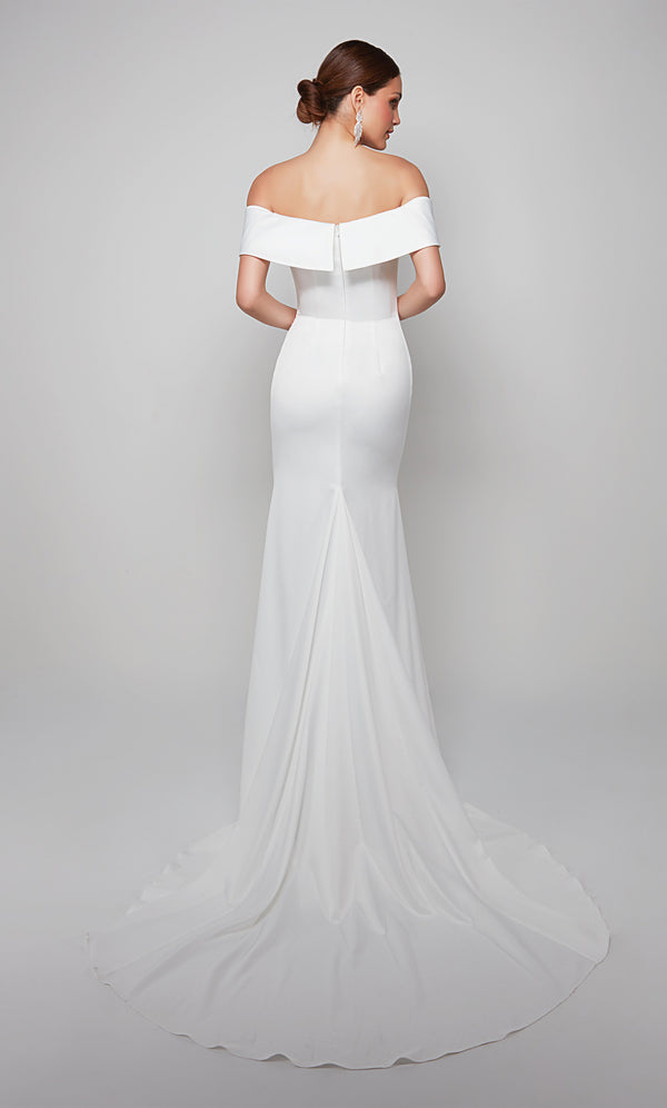 Formal Dress: 7059. Long, Off The Shoulder, Straight, Closed Back ...