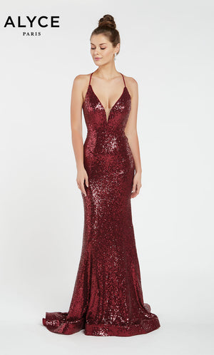 Formal Dress: 1387. Long Sexy Dress, Plunging Neckline, Fit N Flare ...