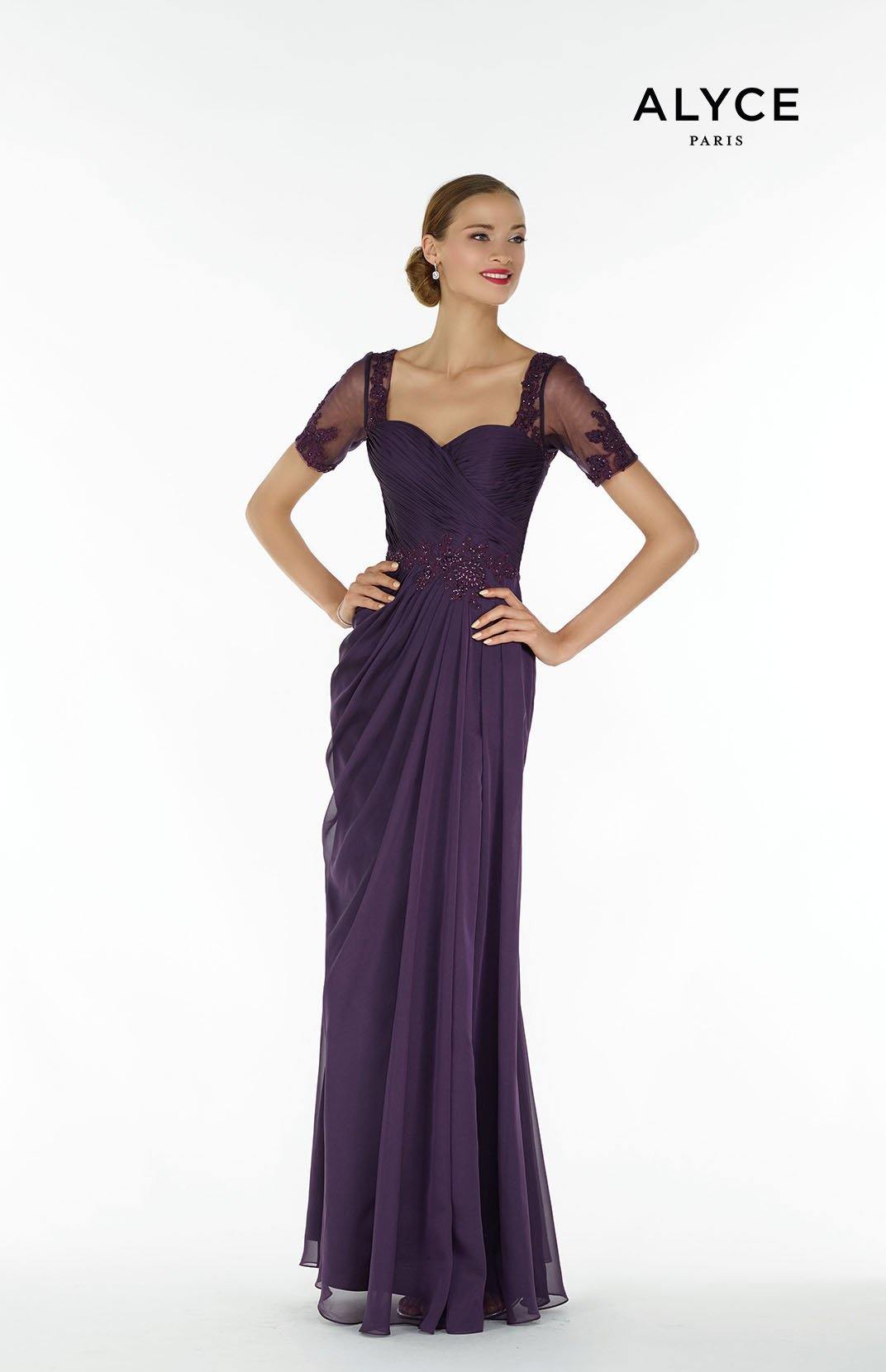 Formal Dress: 29580. Long, Sweetheart Neckline, Flowy Alyce Paris