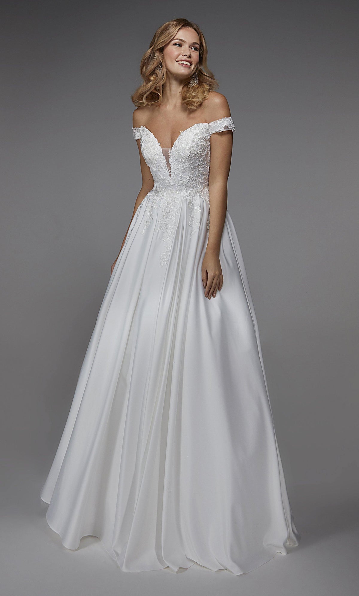 Formal Dress: 7034. Long Wedding Dress, Off The Shoulder, A-line ...