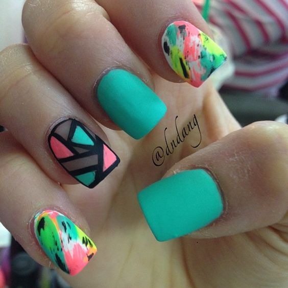 Neon Nail Art - Alyce Paris